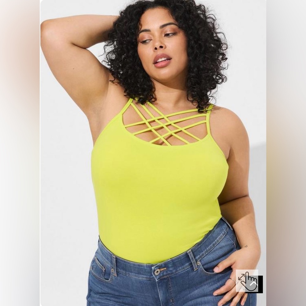 Bright yellow Foxy strappy cami